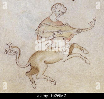 The Queen Mary Psalter features an illustration of a centaur playing ...