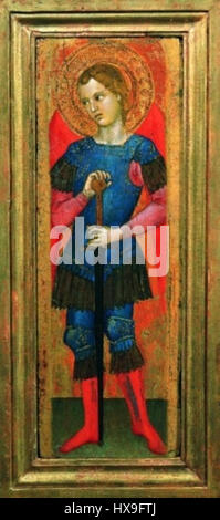 Saint Michael the Archangel, 1355 1360, Private collection (Courtesy of Fabrizio Moretti) Stock Photo