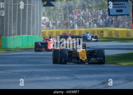 Melbourne, Australia. 26th March 2017. Jolyon PALMER GBR 30 driving for RENAULT SPORT FORMULA ONE TEAM  during the first race for the season,  the 2017 Formula 1 Rolex Australian Grand Prix, Australia on March 26 2017. Credit: Dave Hewison Sports/Alamy Live News Stock Photo