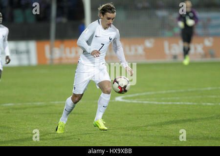 Stade Josy Barthel, Luxemburg City, Luxemburg; World Cup 2018 qualifying football, Luxemburg versus France; Antoine Griezmann, France. 25th Mar, 2017. in action Credit: Laurent Lairys/Agence Locevaphotos/Alamy Live News Stock Photo