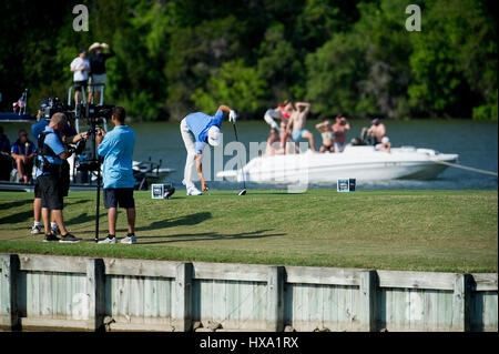 Austin, Texas, USA. 26th March 2017. Dustin Johnson in action at the World Golf Championships Dell Technologies Championship Match at the Austin Country Club. Austin, Texas. Credit: Cal Sport Media/Alamy Live News Stock Photo