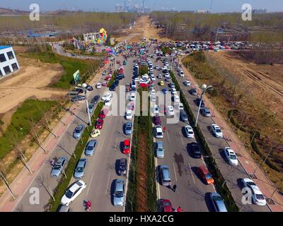 Liaocheng, Liaocheng, China. 26th Mar, 2017. Aerial shot of Jinniu Lake in Liaocheng, east China's Shandong Province, March 26th, 2017. Credit: SIPA Asia/ZUMA Wire/Alamy Live News Stock Photo