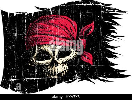 Pirate Flag. Vector Illustration. Stock Vector