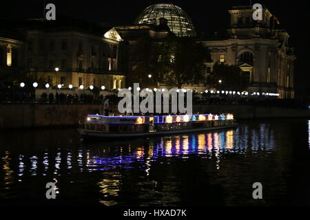 Berlin, Germany, Novermber 8th, 2014: 25th celebrations of the Fall of the Berlin Wall. Stock Photo