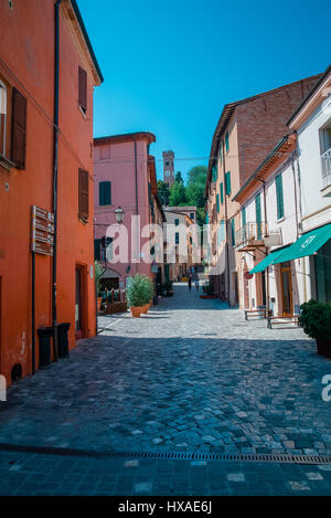 street in Santarcangelo c views of the chapel Italy Europe Stock Photo