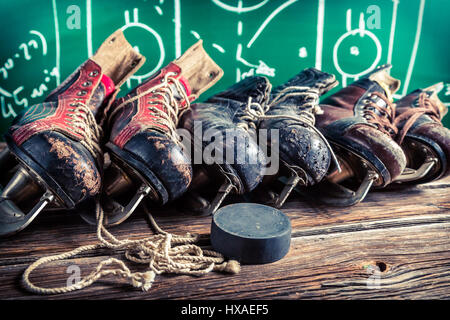 Plan to playing in ice hockey matches Stock Photo