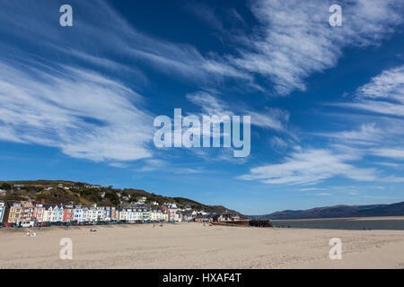 Dovey Estuary at Aberdovey (Aberdyfi), Gwynedd, Wales Stock Photo