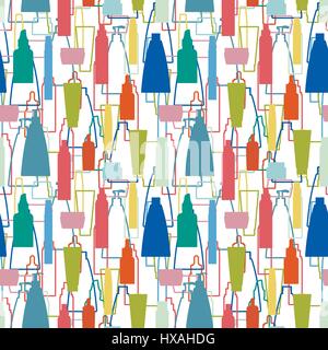 Cosmetics bottle pattern Stock Vector