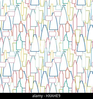 Cosmetics bottle pattern Stock Vector