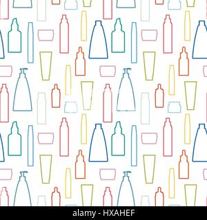 Cosmetics bottle pattern Stock Vector