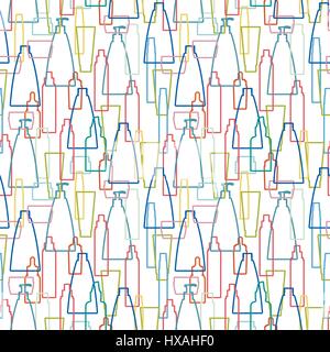 Cosmetics bottle pattern Stock Vector