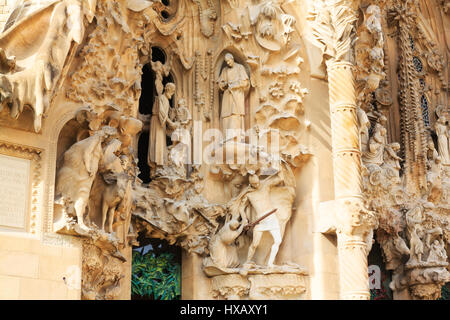 Detail from La Sagrada Familia, Barcelona, Catalunya, Spain Stock Photo