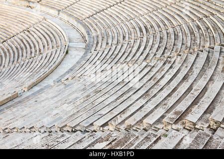 Partial view of Panathenaic stadium or Kallimarmaro as it is also known, in Athens, Greece. Stock Photo