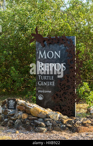 Entrance to the Mon Repos Turtle Centre.  Bundaberg, Queensland, Australia Stock Photo