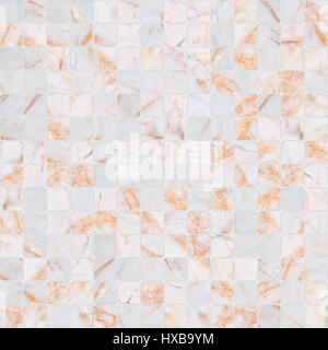 yellow white mosaic marble tile texture seamless Stock Photo