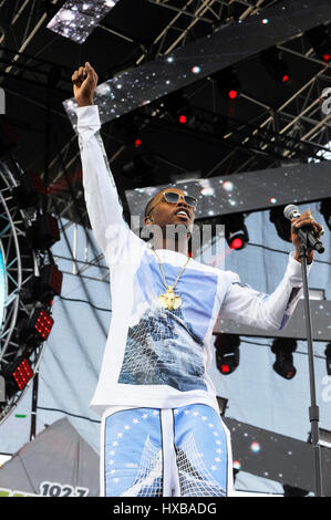 Rapper Bobby Ray Simmons, Jr. aka B.O.B performs onstage during 102.7 KIIS FM's 2014 Wango Tango at StubHub Center on May 10, 2014 in Los Angeles, California. Stock Photo