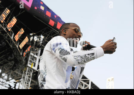 Rapper Bobby Ray Simmons, Jr. aka B.O.B performs onstage during 102.7 KIIS FM's 2014 Wango Tango at StubHub Center on May 10, 2014 in Los Angeles, California. Stock Photo