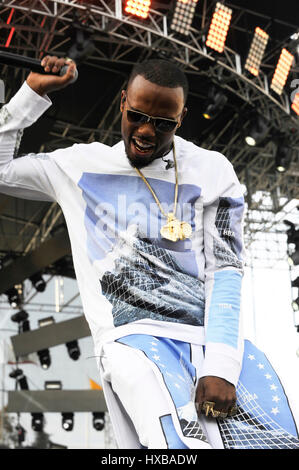 Rapper Bobby Ray Simmons, Jr. aka B.O.B performs onstage during 102.7 KIIS FM's 2014 Wango Tango at StubHub Center on May 10, 2014 in Los Angeles, California. Stock Photo