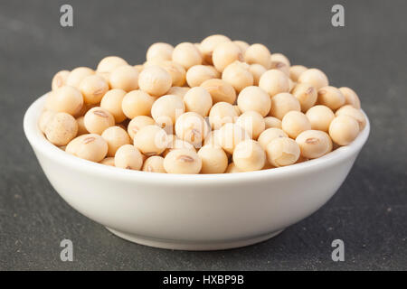Closeup of soy beans background. Stock Photo