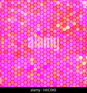 abstract vector geometric hexagon background - magenta and red Stock Vector