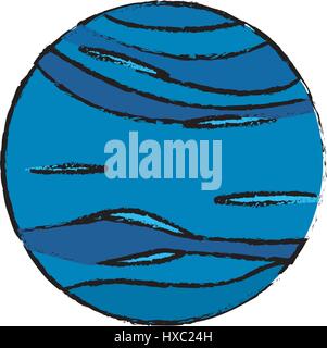 planet neptune astronomy universe icon Stock Vector