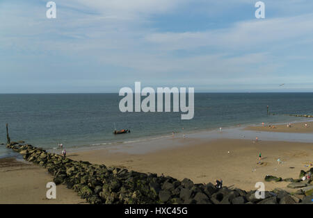Norfolk in the summer, pebble beech sea views Stock Photo