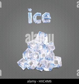 Heap of ise cubes Stock Vector