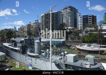 HMAS Diamantina In Dry Dock At Queensland Marine Museum Park, Kangaroo ...