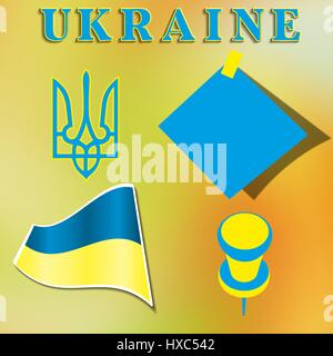 Set Ukrainian symbolism, part two vector illustration. Stock Vector