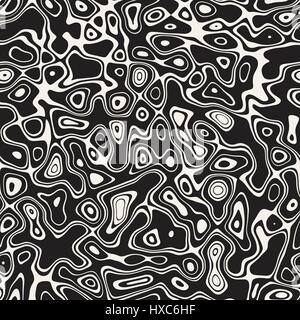 Abstract Retro Background Design. Vector Seamless Black And White Pattern. Stock Vector