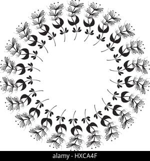 rustic round branches plants Stock Vector Image & Art - Alamy