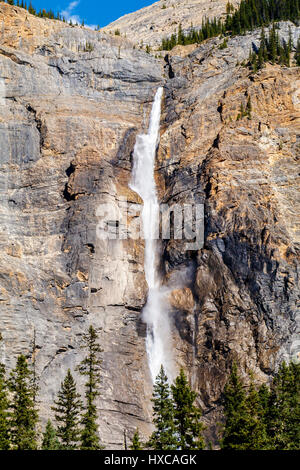 Takakkaw Falls in Yoho National Park, British Columbia, Canada. Fed by the Daly Glacier. Stock Photo