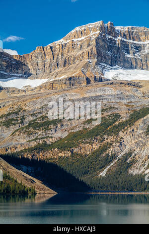 Heading North through the Rockies on Icefields Parkway in Banff National Park towards Jasper, Alberta, Canada. Stock Photo