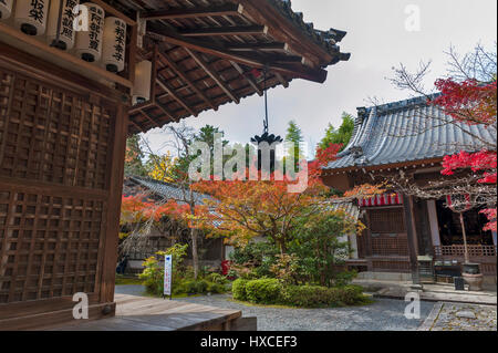 Kyoto, Japan - November 2016: Sekizan Zen-in, Japanese temple in Kyoto during autumn Stock Photo