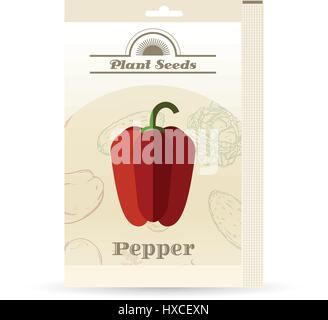 Pack of Pepper seeds icon Stock Vector