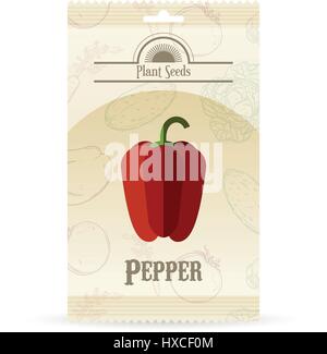 Pack of Pepper seeds icon Stock Vector