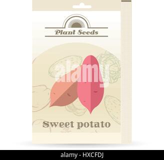 Pack of Sweet potato seeds Stock Vector