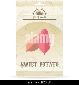 Pack of Sweet potato seeds Stock Vector