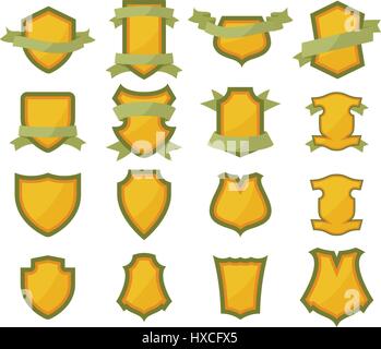 Set of shields logo Stock Vector