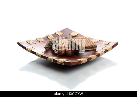 Waffle cake, Waffelgebäck Stock Photo
