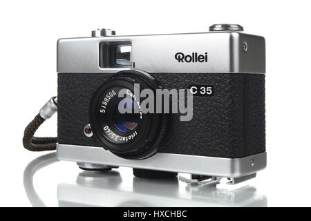 Miniature camera Rollei C35, Kleinbildkamera Rollei C35 Stock Photo