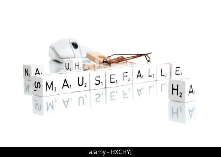 Mousetrap, Mausefalle Stock Photo
