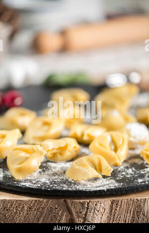 Tortellini stuffed italian pasta from Emilia Romagna, Italy Stock Photo