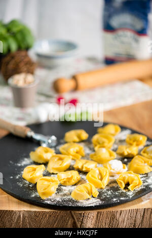 Tortellini stuffed italian pasta from Emilia Romagna, Italy Stock Photo