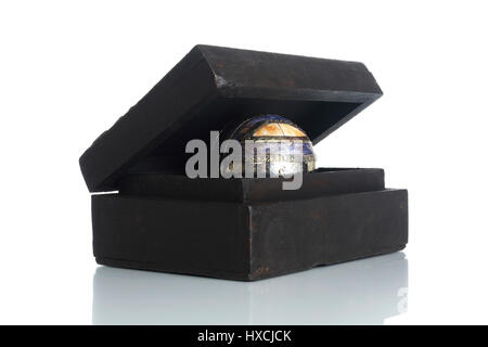 Luck ball in small box, Glückskugel in Kästchen Stock Photo