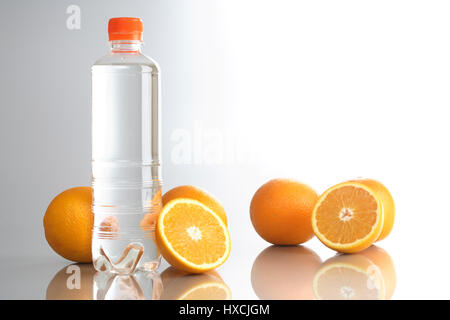 Mineral water with oranges, Mineralwasser mit Orangen