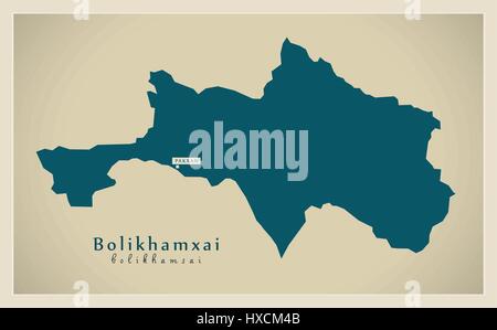 Modern Map - Bolikhamxai LA Stock Vector