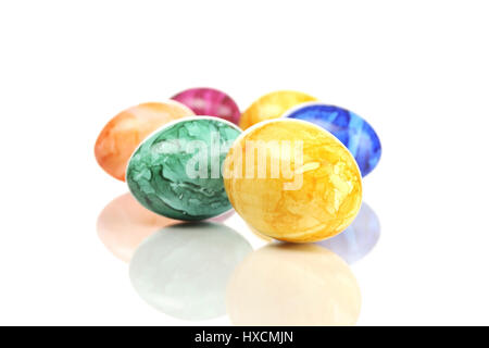 Coloured Easter eggs, Colored Easter Eggs |, Farbige Ostereier |Colored Easter Eggs| Stock Photo