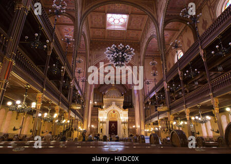 Inside the Dohány Street Synagogue in Budapest Hungary Stock Photo