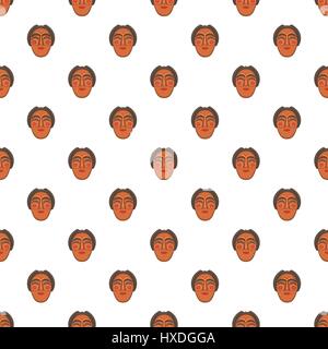 Hahoe mask pattern, cartoon style Stock Vector